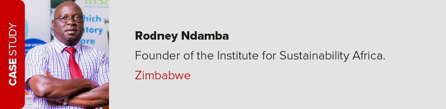 Case Study. Rodney Ndamba, founder of the Institute of Sustainability for Africa. Non financial reporting. Zimbabwe